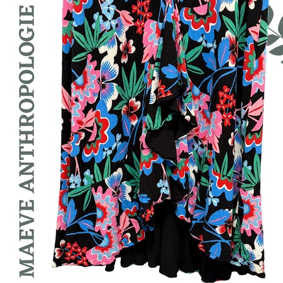 Anthropologie Maeve Ruched Floral Maxi Dress 20W/2X - Picture 8 of 14